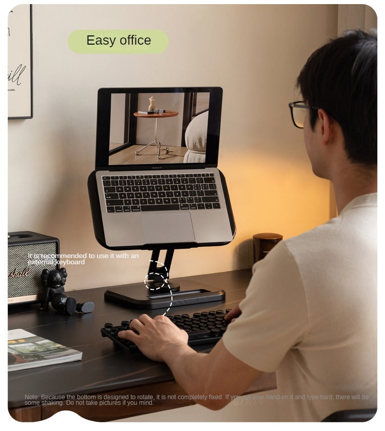 Premium Solid Wood Laptop Stand - Adjustable Height Oak/Ash/Walnut Computer Riser for Ergonomic Office & Home Workspace (Desk Organization, Standing Desk Converter)
