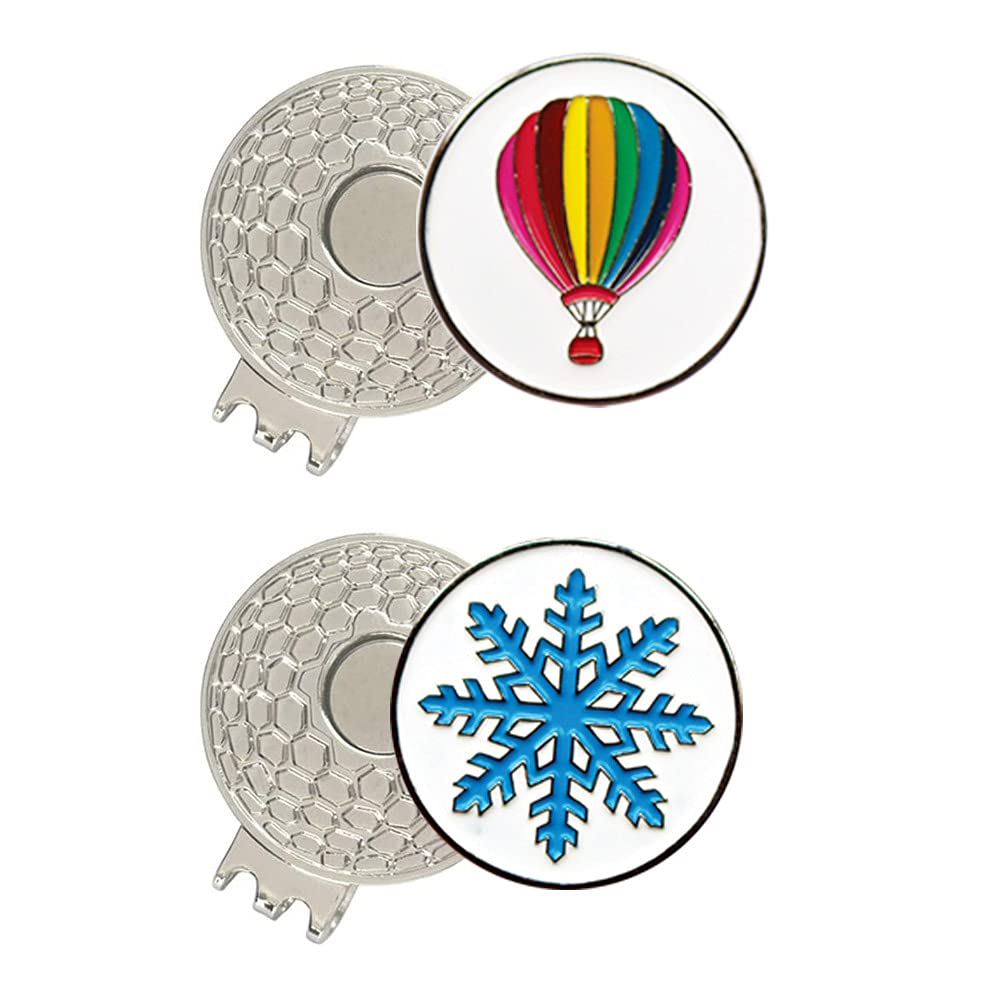 Colorful Golf Ball Markers with Silver Hat Clips - Perfect for Golf Tournaments & Practice