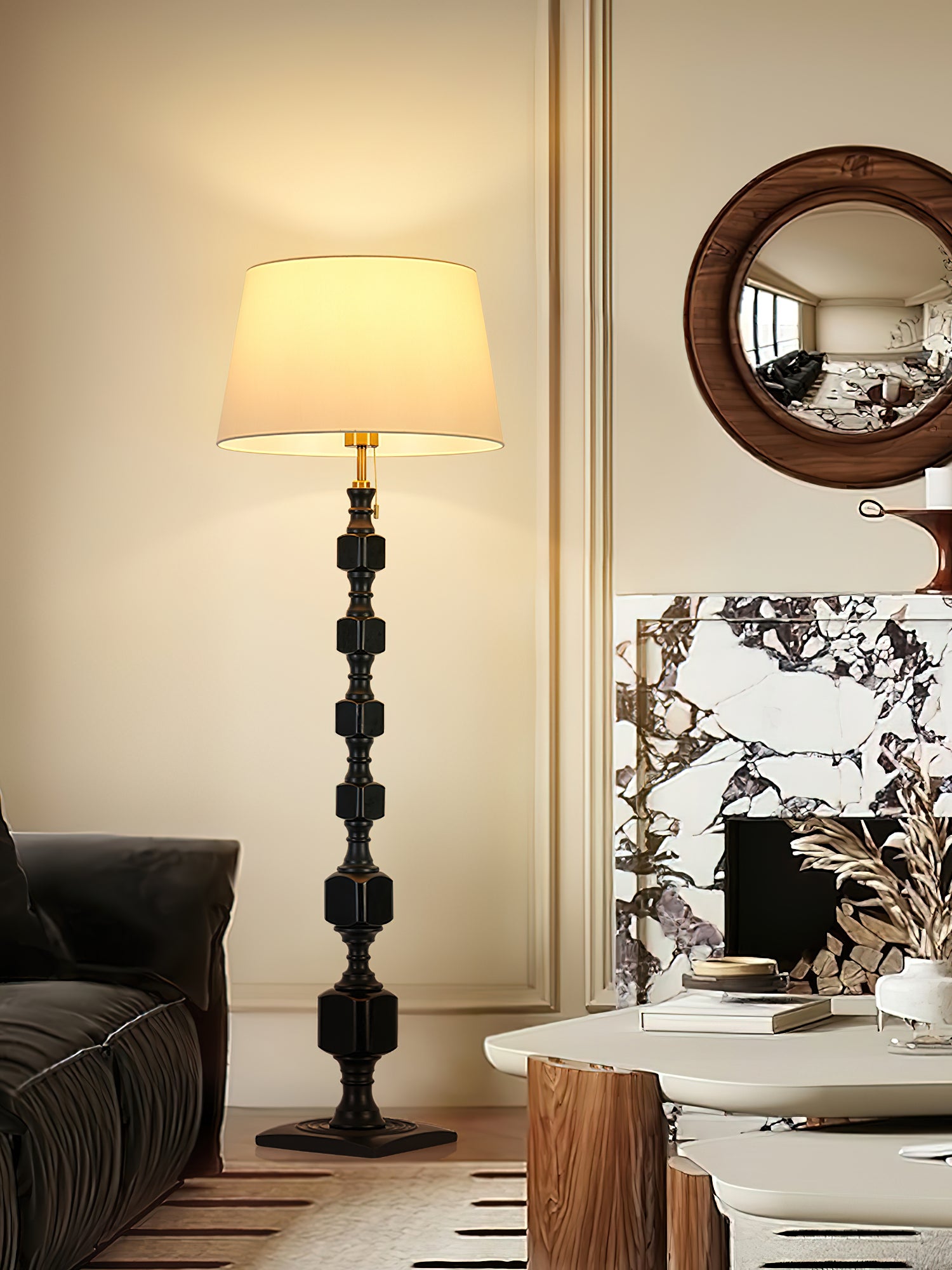 Hexas Modern LED Floor Lamp with Adjustable Brightness - Perfect for Living Room, Bedroom, and Office Lighting