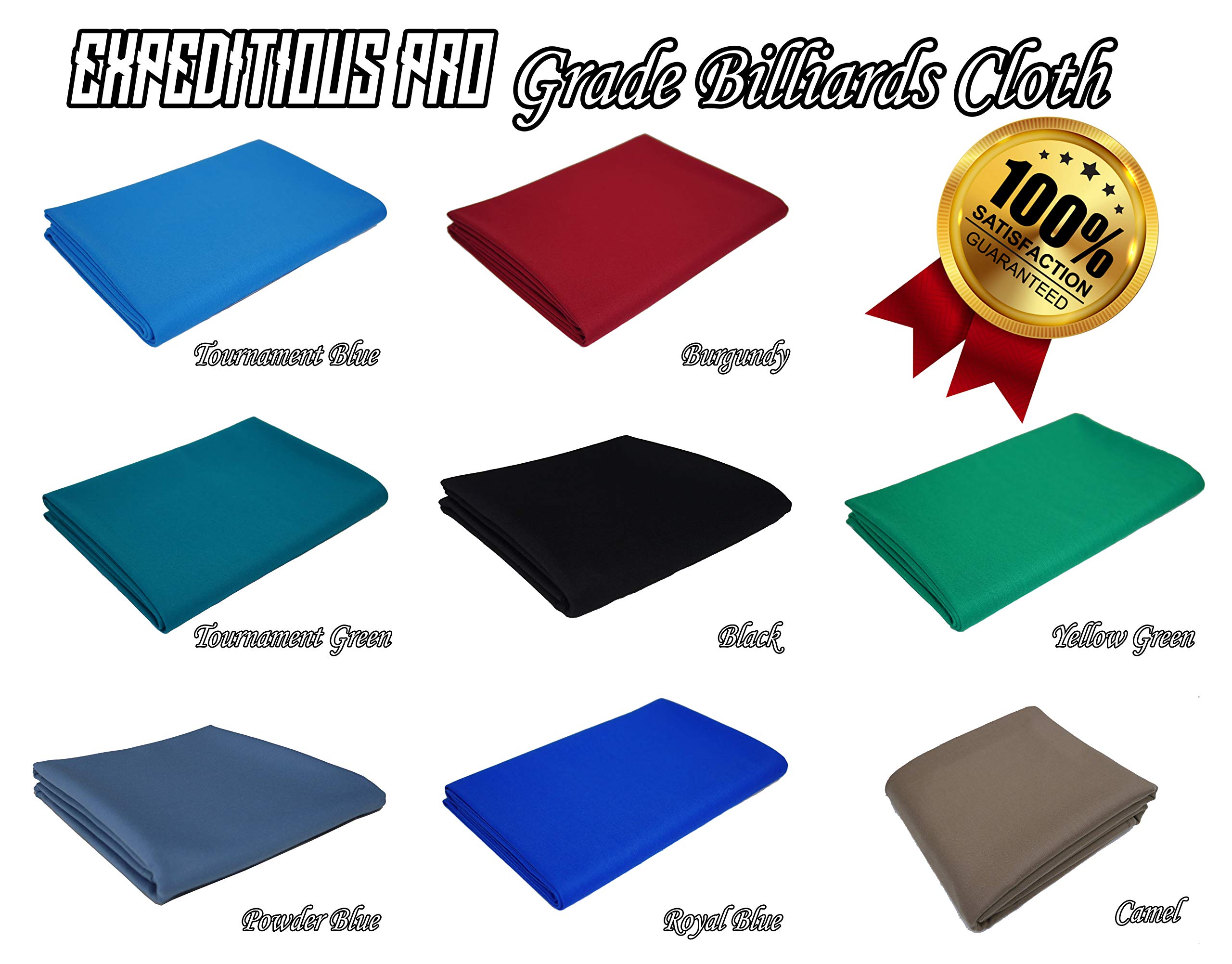 Premium Worsted Pool Table Cloth - High-Speed Precision Pre-Cut Felt for Bed & Rails (7ft, Black) | Perfect for Professional Billiards & Home Game Rooms