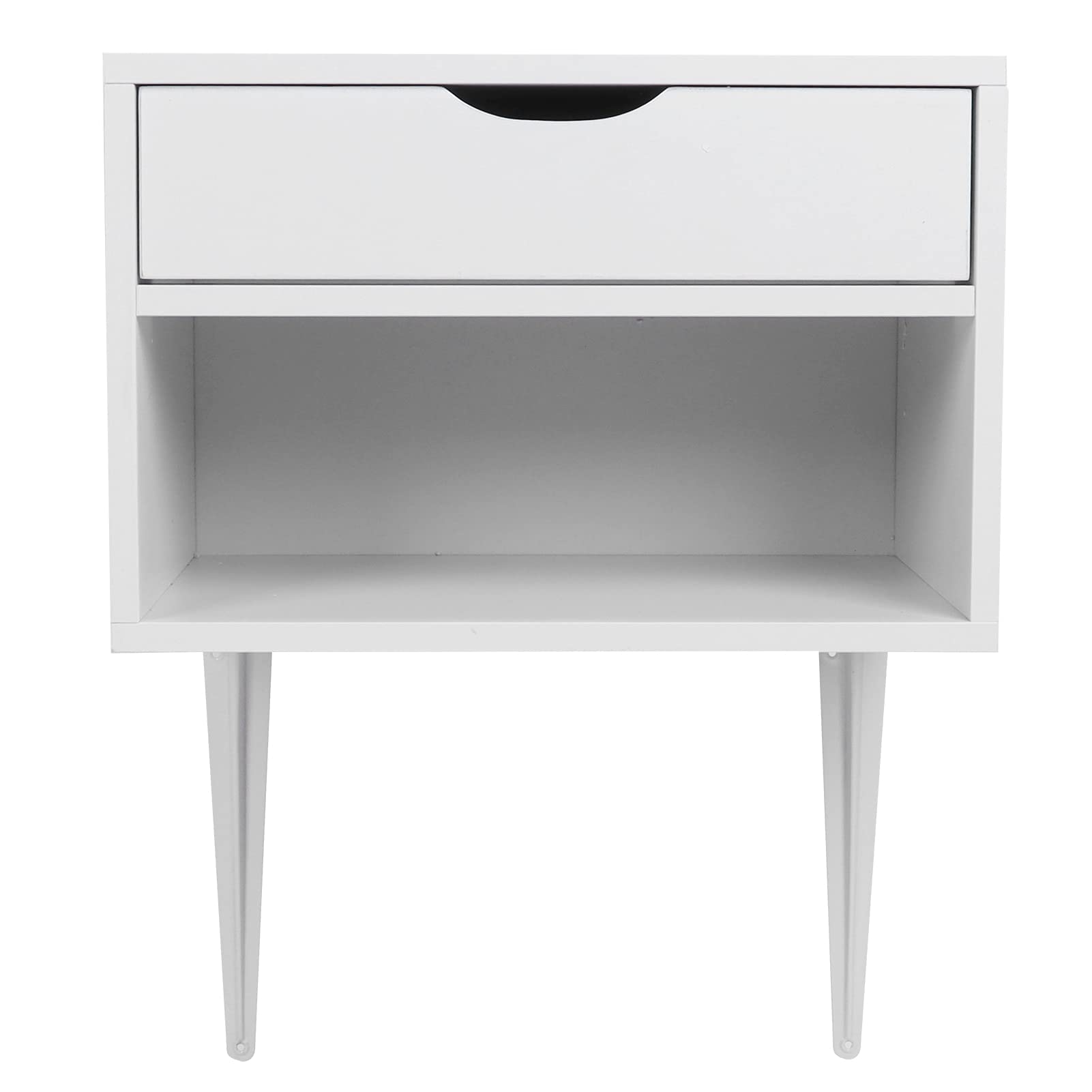 Wall Mounted Bedside Table - Modern Floating Nightstand with Storage Shelf, MDF Hanging Cabinet (11.8x11.8x23.6 Inches) - Space Saving Furniture for Small Bedrooms, Apartments & Living Rooms - Perfect for Reading, Charging Devices & Bedside Storage