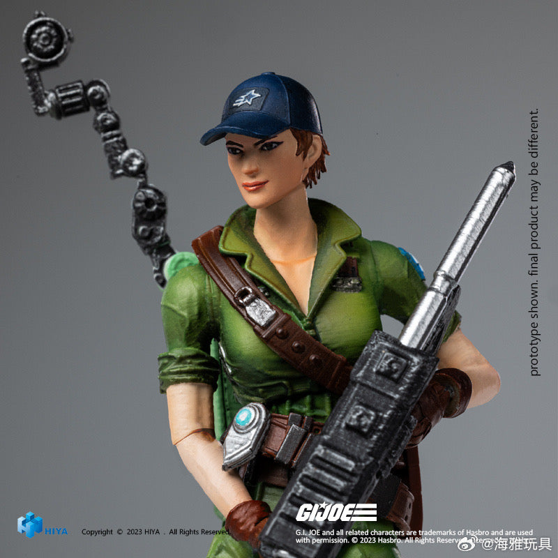 1/18 Scale HIYA 4-Inch Action Figure - Exquisite G.I.Joe Lady Jaye Collectible Mini Series for Adults & Collectors | Perfect for Display, Photography & Role-Playing Scenes