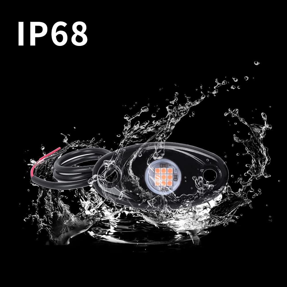 6 Pods LED Rock Lights - Purple Underbody Glow Kit for Trucks, Cars, ATVs, SUVs & Boats | Waterproof Underglow Neon Accent Lighting for Off-Road, Night Driving & Vehicle Customization