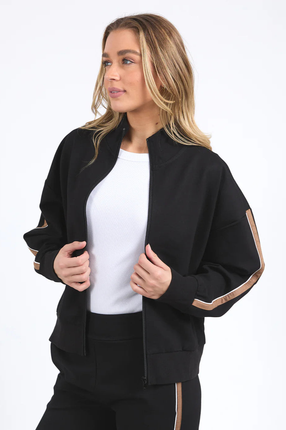 London Black Natural Sleeve Stripe Jacket for Men - Classic Casual Coat for Fall & Winter - Perfect for Office, Dating & Outdoor Activities