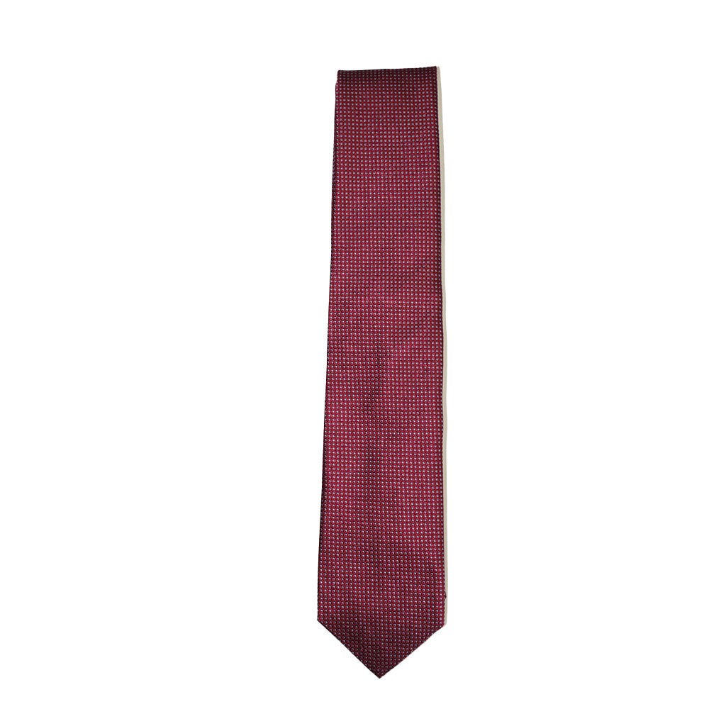 Premium HEMLEY Burgundy Silk Tie with Elegant Dots - Perfect for Business Meetings, Weddings & Formal Occasions