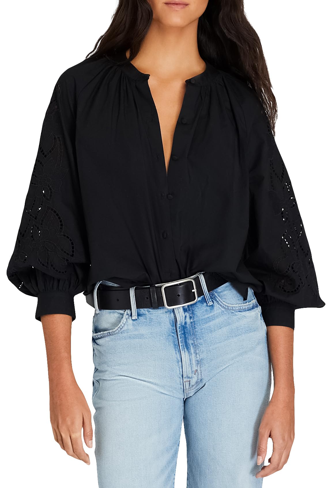 Club Monaco Women's Signature Linen Shirt - Breathable Summer Blouse for Work & Casual Wear | Office Outfit & Weekend Style Essential