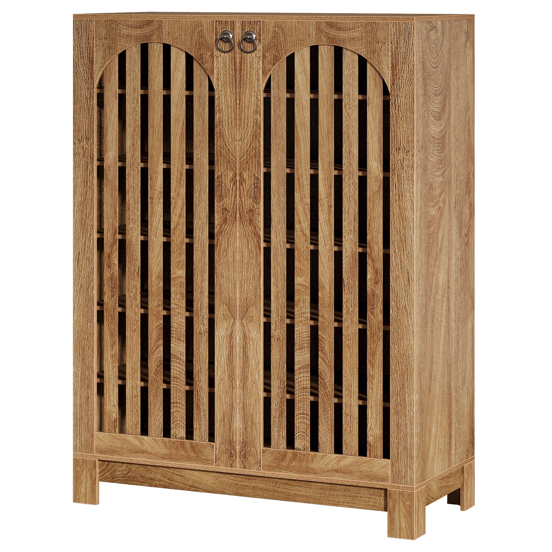 6-Tier Shoe Cabinet Organizer - Space Saving Entryway Shoe Storage Rack with Ventilated Doors for Sneakers, Boots & Sandals - Perfect for Closet, Bedroom & Apartment Organization