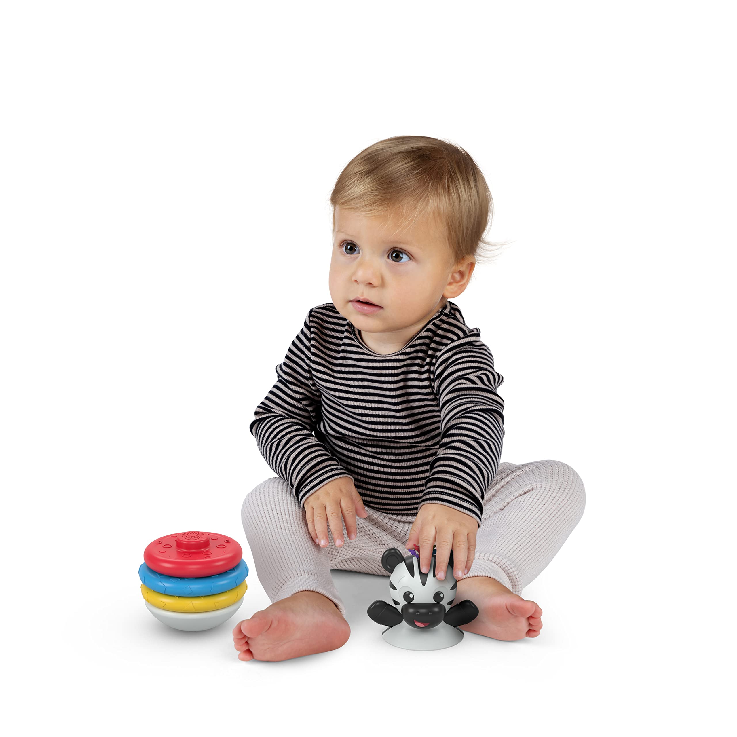 Baby Einstein Stack & Wobble Teether Toy - BPA Free for Infants 3M+ | Learning & Playtime