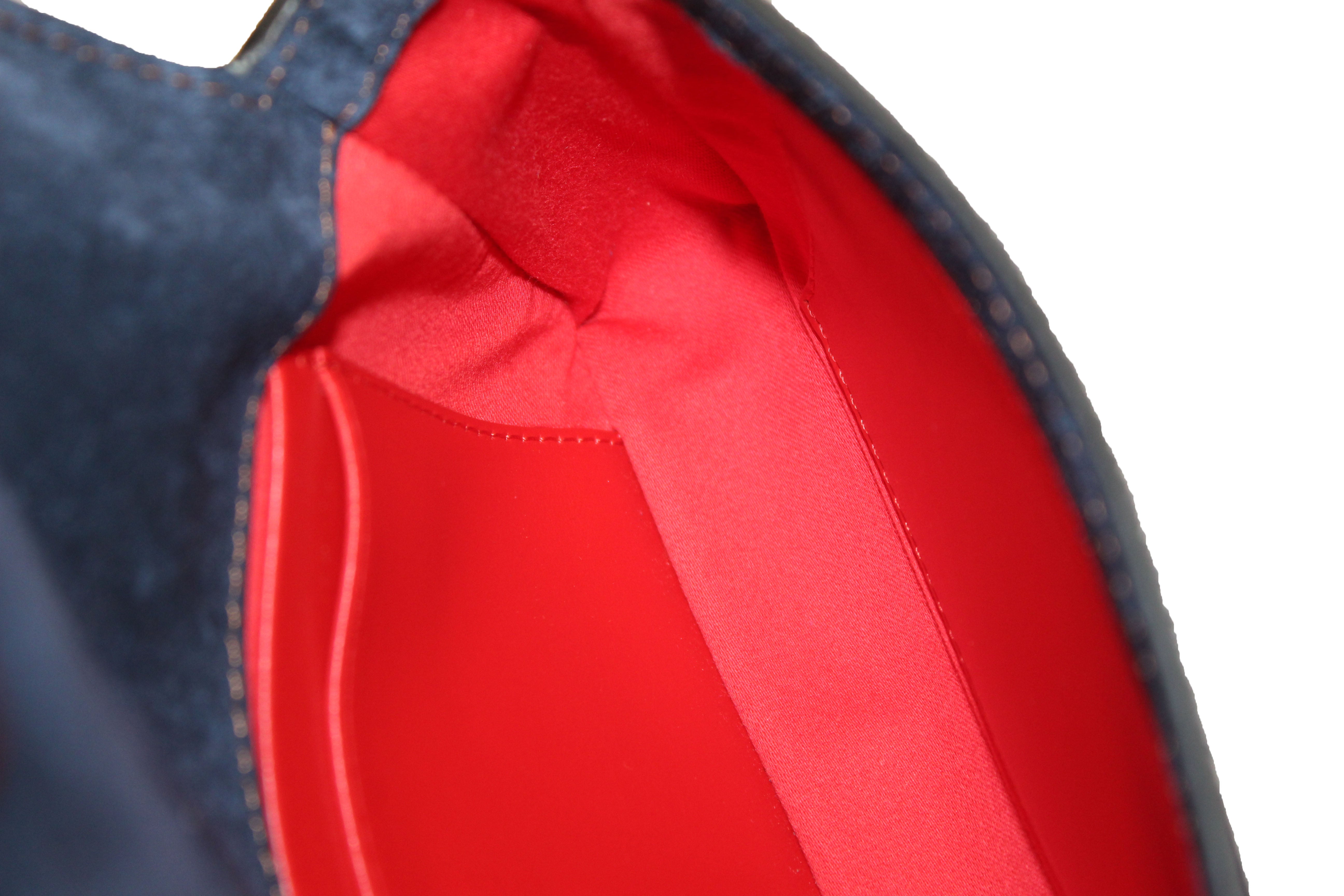 Authentic Christian Louboutin Blue Denim ZoomPouch Crossbody Bag for Women | Luxury Designer Shoulder Bag | Perfect for Parties, Date Nights & Travel