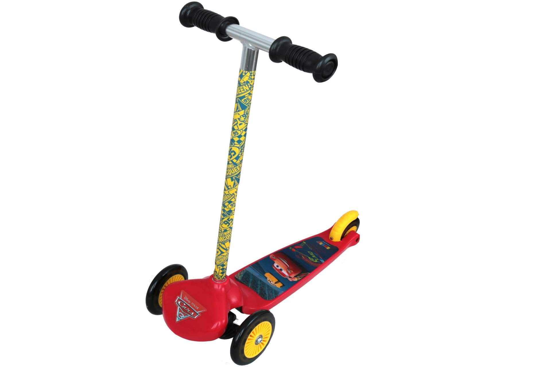 Smoby Cars 3 Twist Skate 3-Wheel Scooter for Kids - Red Ride-On Toy for Outdoor Play & Backyard Fun