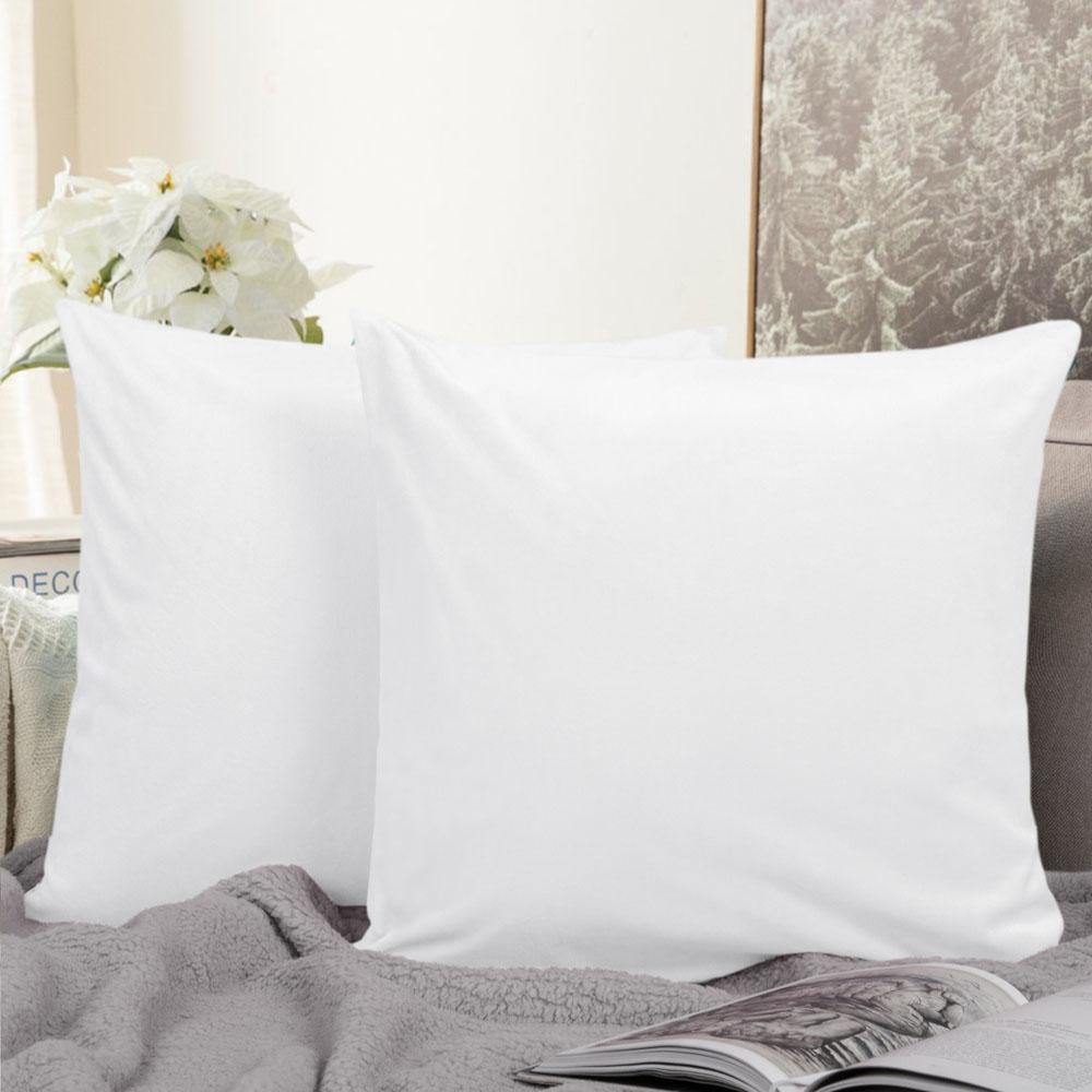 NTBAY 2 Pack Soft Velvet Throw Pillow Covers - 18x18 Inch Luxury Cushion Cases for Sofa, Bed, Couch Decor - Home & Living Room Accessories