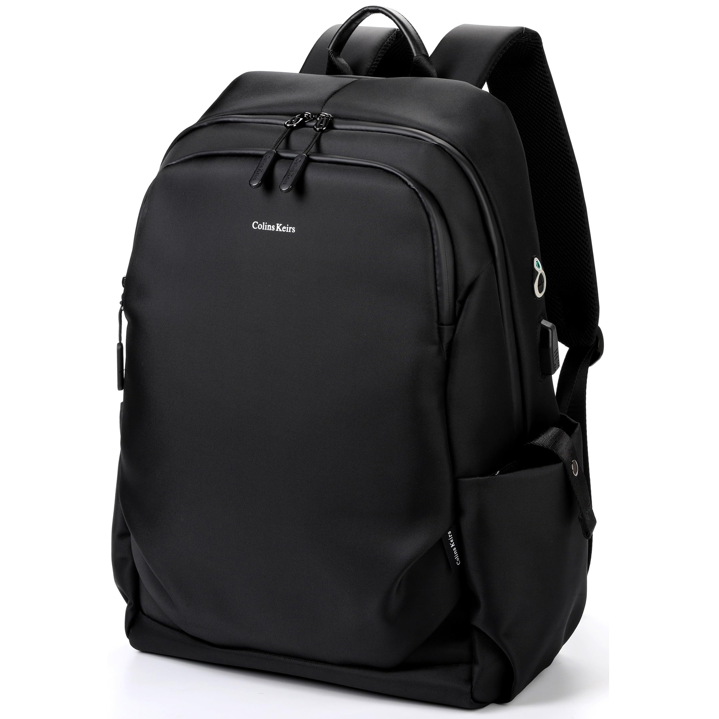 17.3 Inch Laptop Backpack for Men - Business Travel Computer Backpack with USB Charging Port & Headphone Jack - 25L Waterproof Anti-Theft Bag - Perfect for Work, Commuting & College (Black)