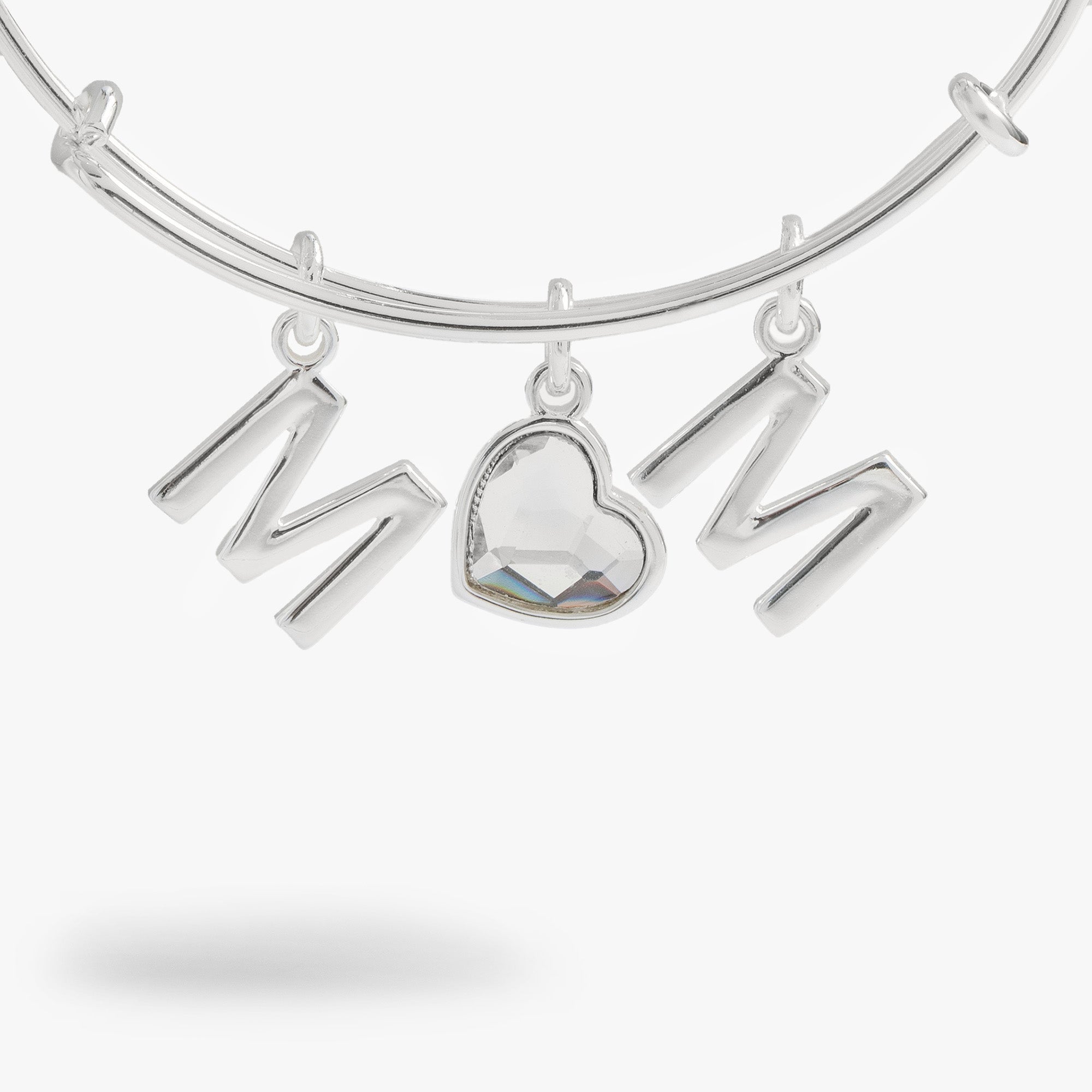 Crystal Mom Bangle - Elegant Adjustable Bracelet for Women, Perfect Gift for Mother's Day, Birthday & Special Occasions | Ideal for Everyday Wear, Parties & Formal Events