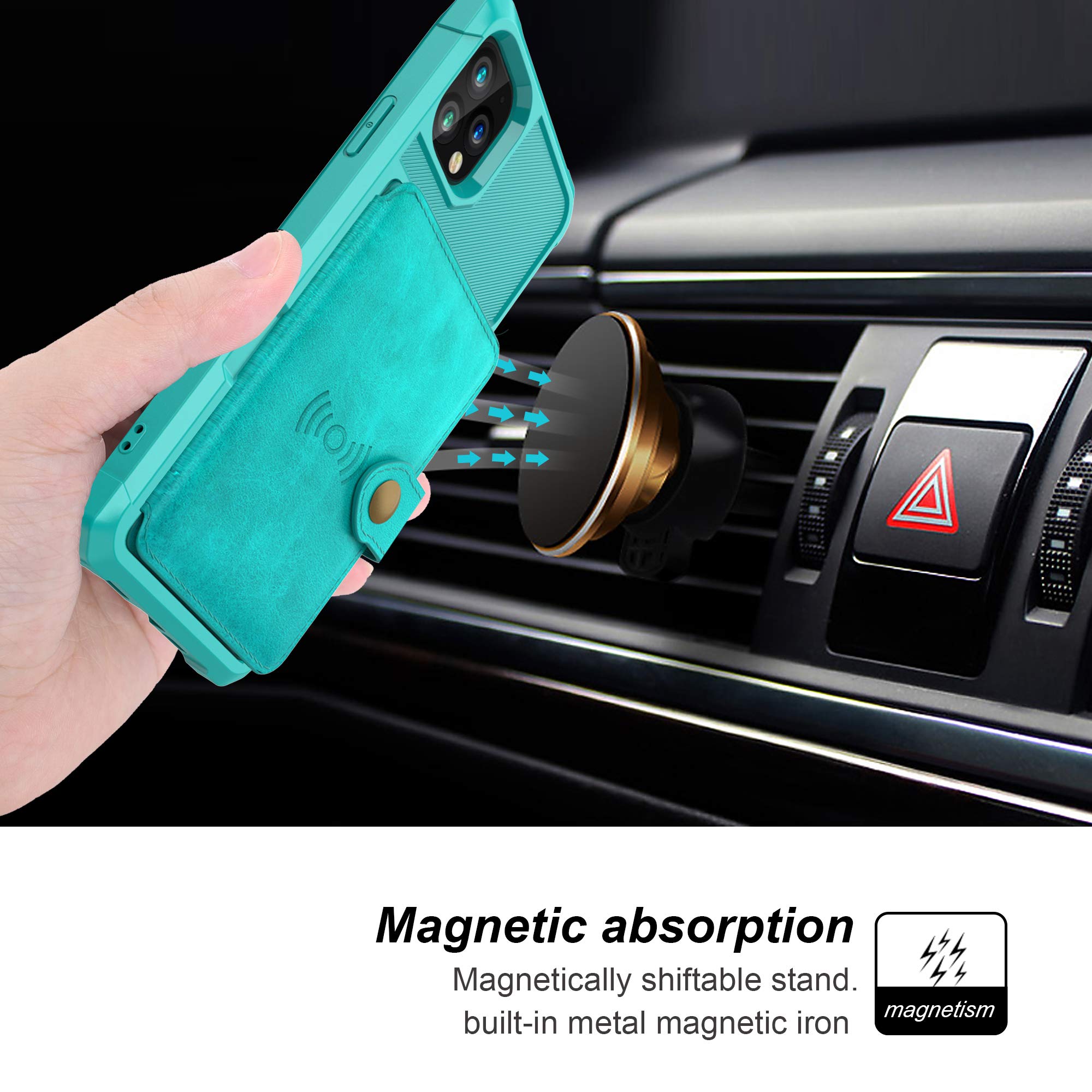Premium Shockproof iPhone 11 Pro Max Case with Built-in Kickstand & Credit Card Holder - Durable Protective Cover for Men, Women, Teens (Perfect for Work, Travel & Everyday Use)