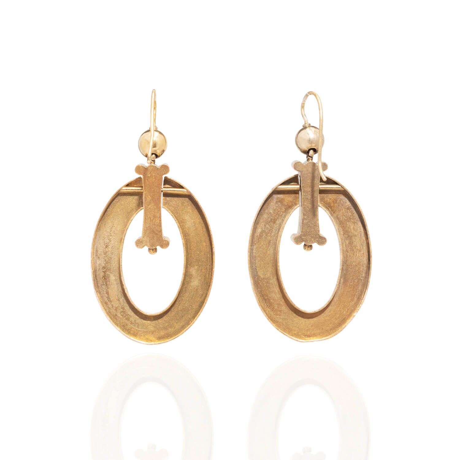Victorian Style 15kt Mixed Metals Open Hoop Earrings for Women - Elegant Dangle Ear Jewelry for Parties, Weddings & Special Occasions