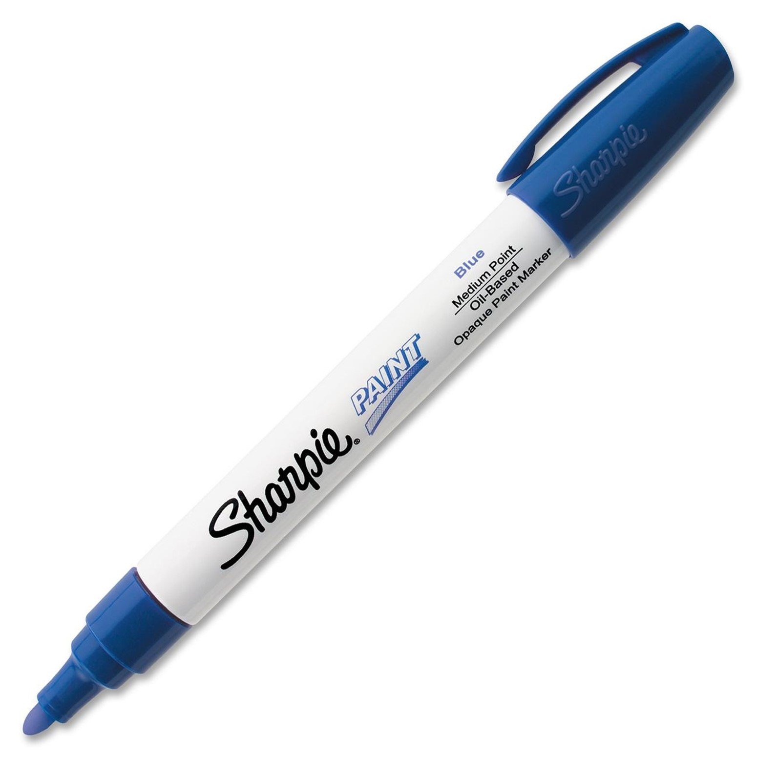 Sharpie Oil-Based Paint Marker Pens - Medium Point, Blue (Pack of 12) - Perfect for DIY Crafts, Sign Making, and Industrial Labeling