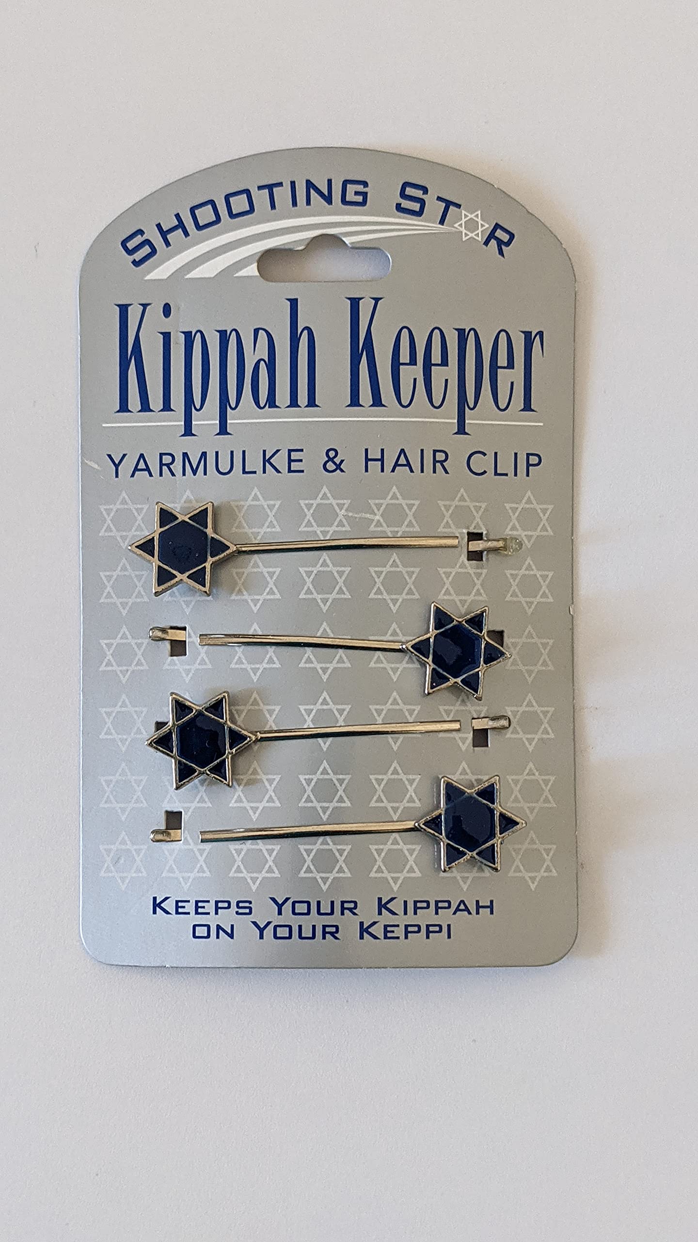 Blue Yarmulke & Bobby Pin Hair Clips Set - One Size Fits All - Perfect for Jewish Religious Ceremonies, Weddings & Daily Hair Styling