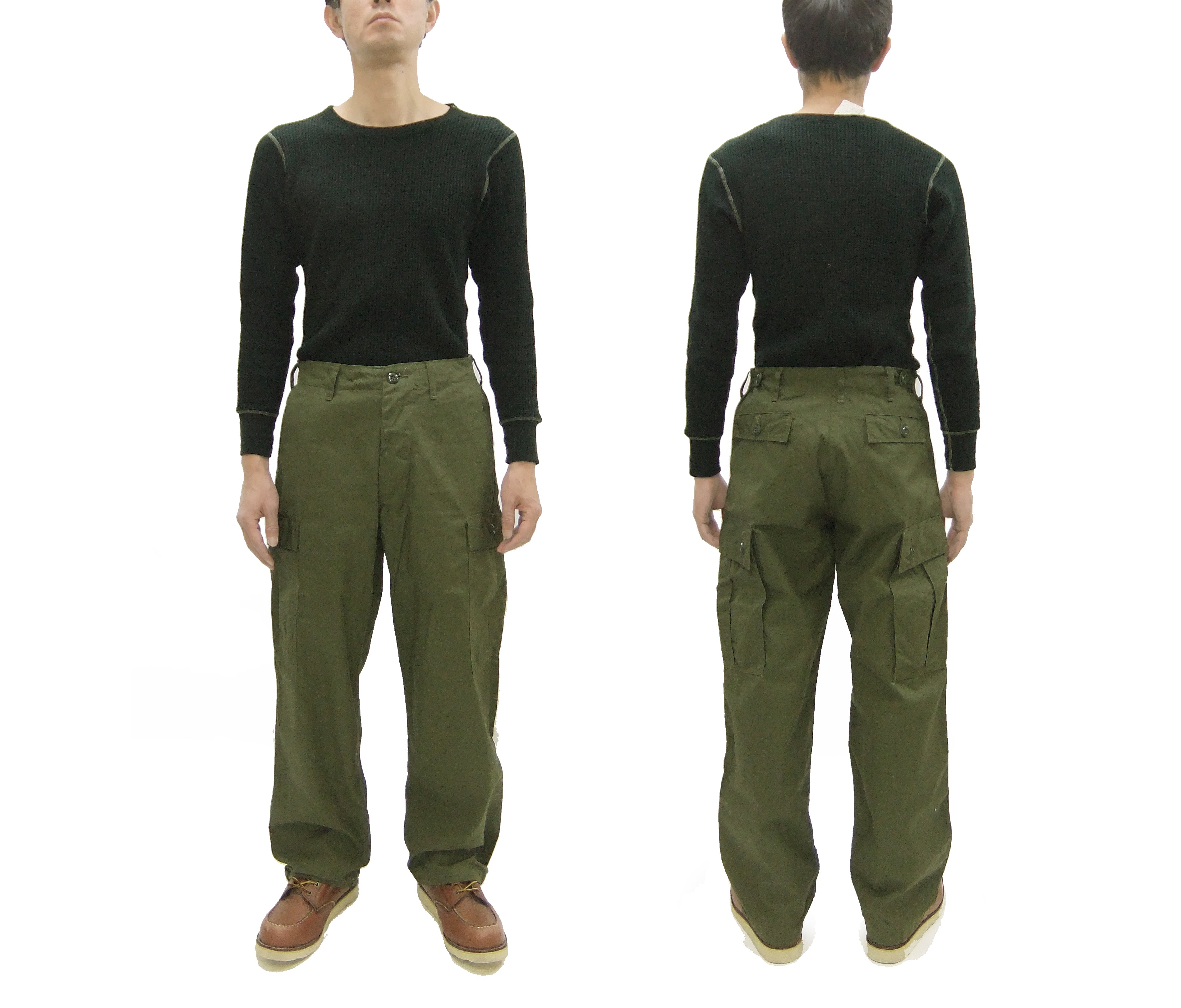 Buzz Rickson US Army Vietnam Tropical Jungle Cargo Pants - Loose Fit Straight Wide Leg Men's Military Style BR42500 in Olive | Perfect for Outdoor Adventures, Hiking & Vintage Fashion Enthusiasts