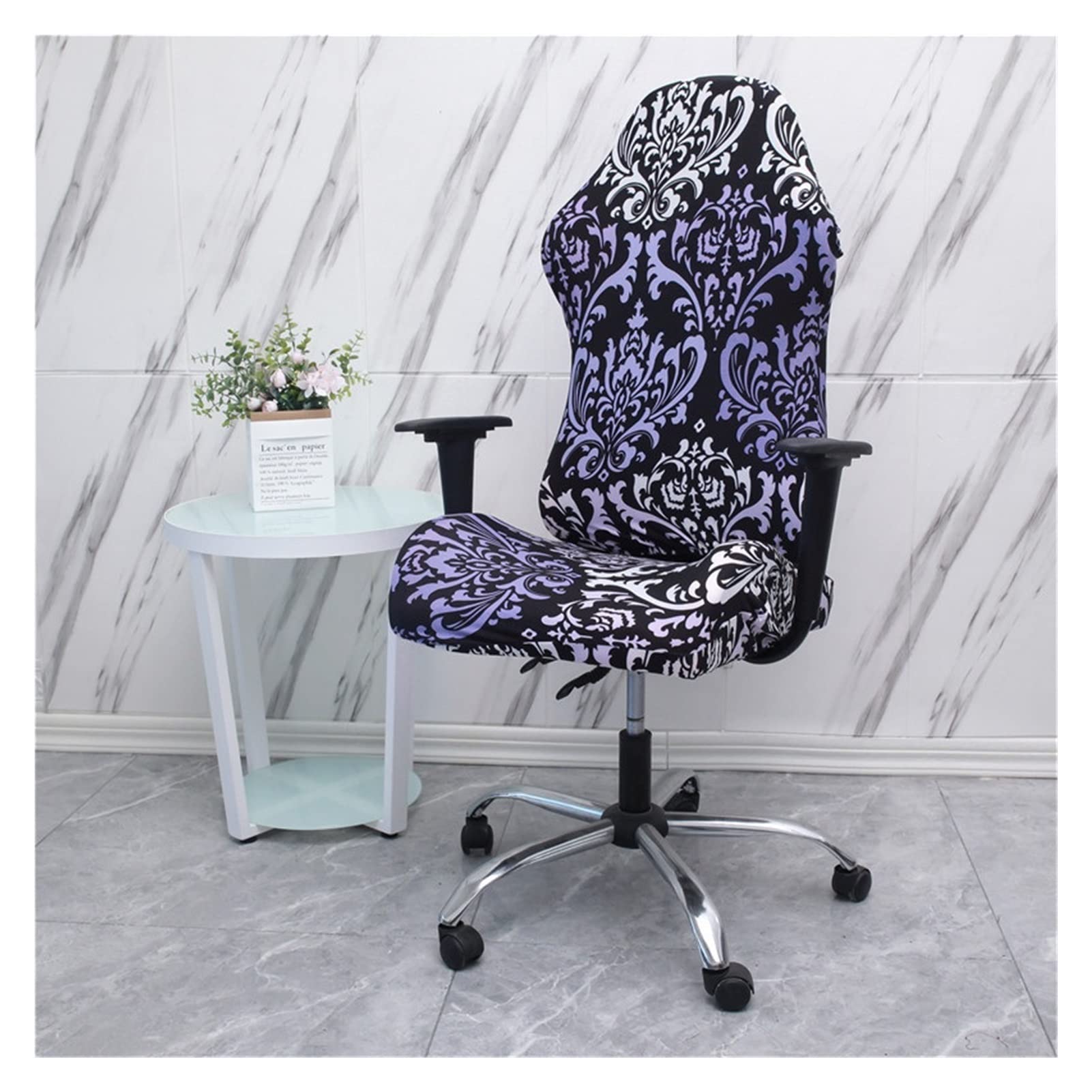 YXZN Stretch Gaming Chair Cover - Printed Computer & Office Chair Slipcover for Leather, Racing & Reclining Chairs - Universal Fit Protector (Color #8) - Perfect for Home Office, Gaming Setup & Esports Tournaments