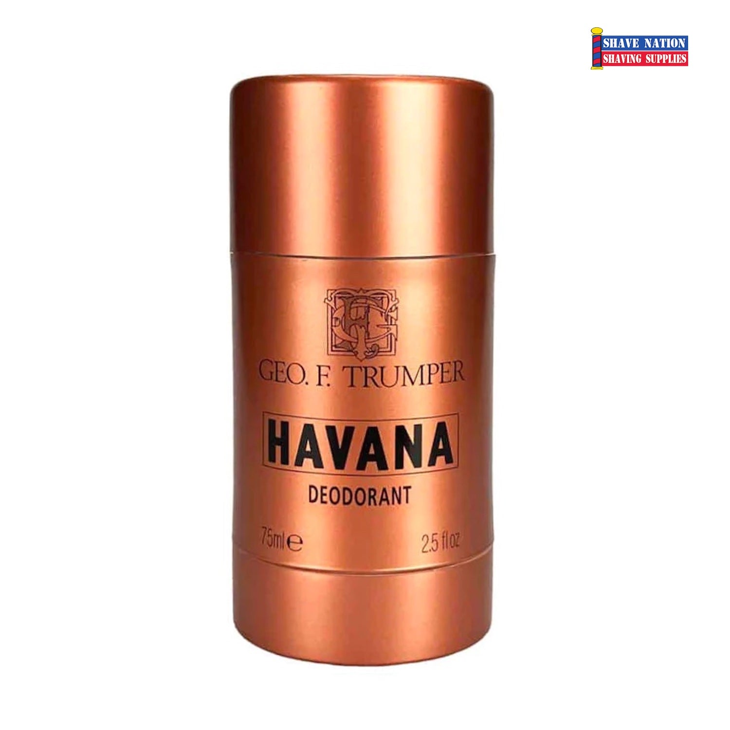 Geo F Trumper Havana Deodorant Stick for Men - Long-Lasting Natural Deodorant with Refreshing Scent - Perfect for Travel, Gym & Everyday Use