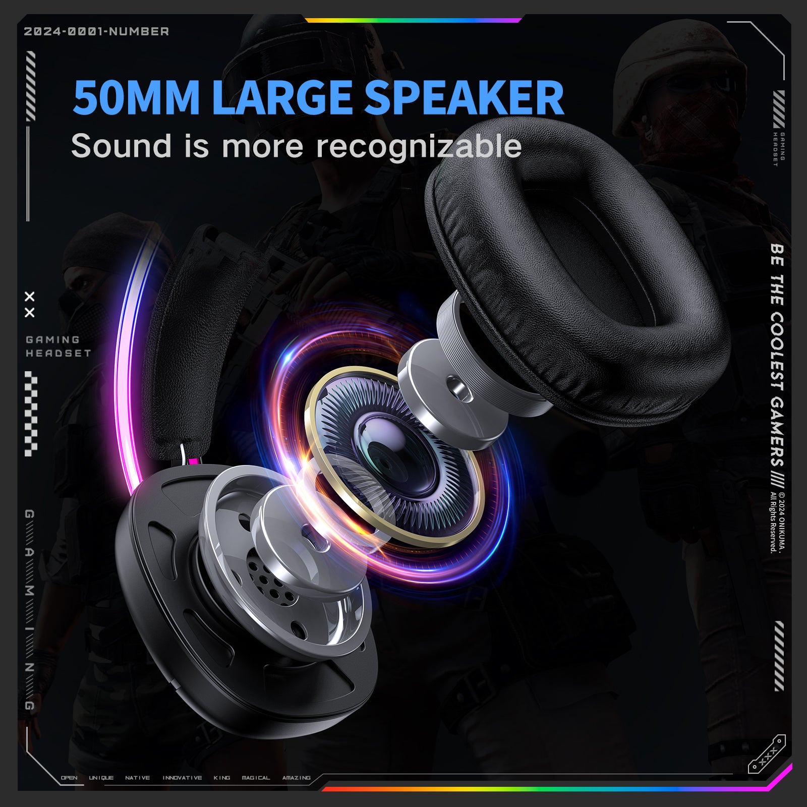 ONIKUMA X33 Gaming Headset with Microphone - Wired USB/3.5mm Noise Cancelling Headphones for PC, PS4, PS5, Xbox, Switch, Mobile - Comfortable Over-Ear Design for Long Gaming Sessions, Streaming & Online Classes