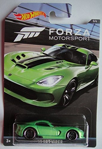 Hot Wheels Forza Motorsport Series Green '13 SRT Viper Diecast Car - 1:64 Scale Collectible Model Toy for Racing Enthusiasts & Kids - Perfect for Display, Play, and Racing Game Scenes
