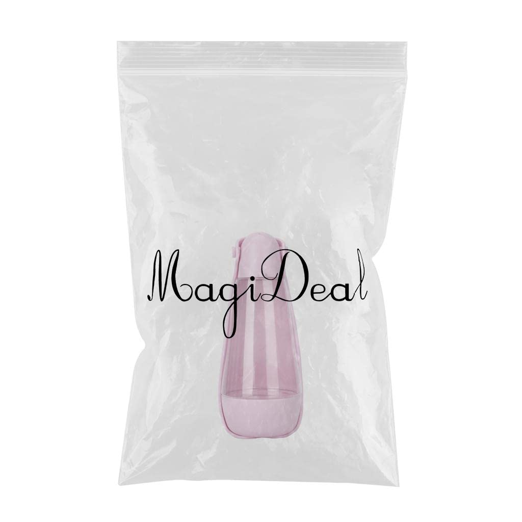 Enakshi Portable Pet Water Bottle with Cup & Tray - Pink Dog & Cat Water Dispenser for Outdoor Hiking, Travel, Camping | Pet Supplies | Dog & Cat Accessories | Dishes, Feeders & Fountains | Perfect for Walks, Parks & Road Trips