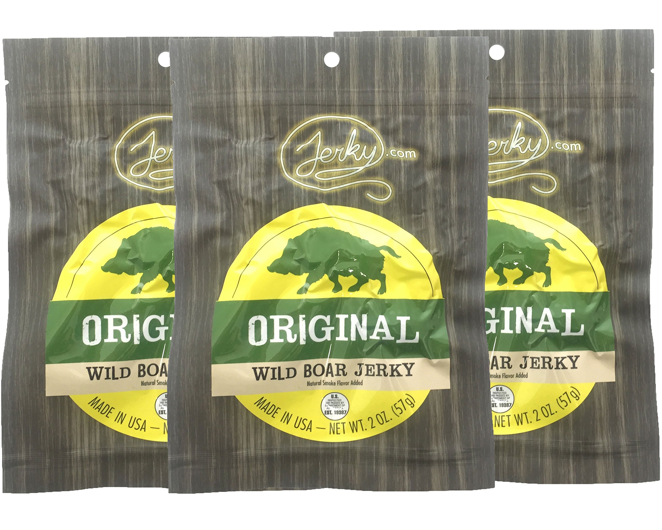 Exotic Wild Boar Jerky - All Natural High Protein Meat Snack, No Preservatives - Healthy Game Jerky for Adults - 1.75oz (3 Pack) | Perfect for Hiking, Camping & Keto Diet Snacks