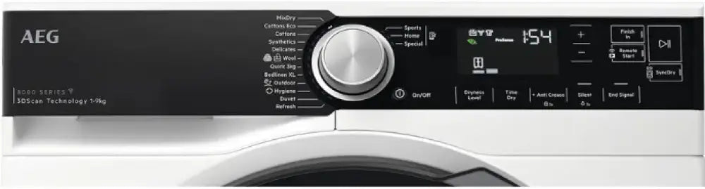 AEG T859M6OBC 9kg 8000 Series Heat Pump Dryer - Energy Efficient & Quiet Laundry Appliance for Home & Apartment Use
