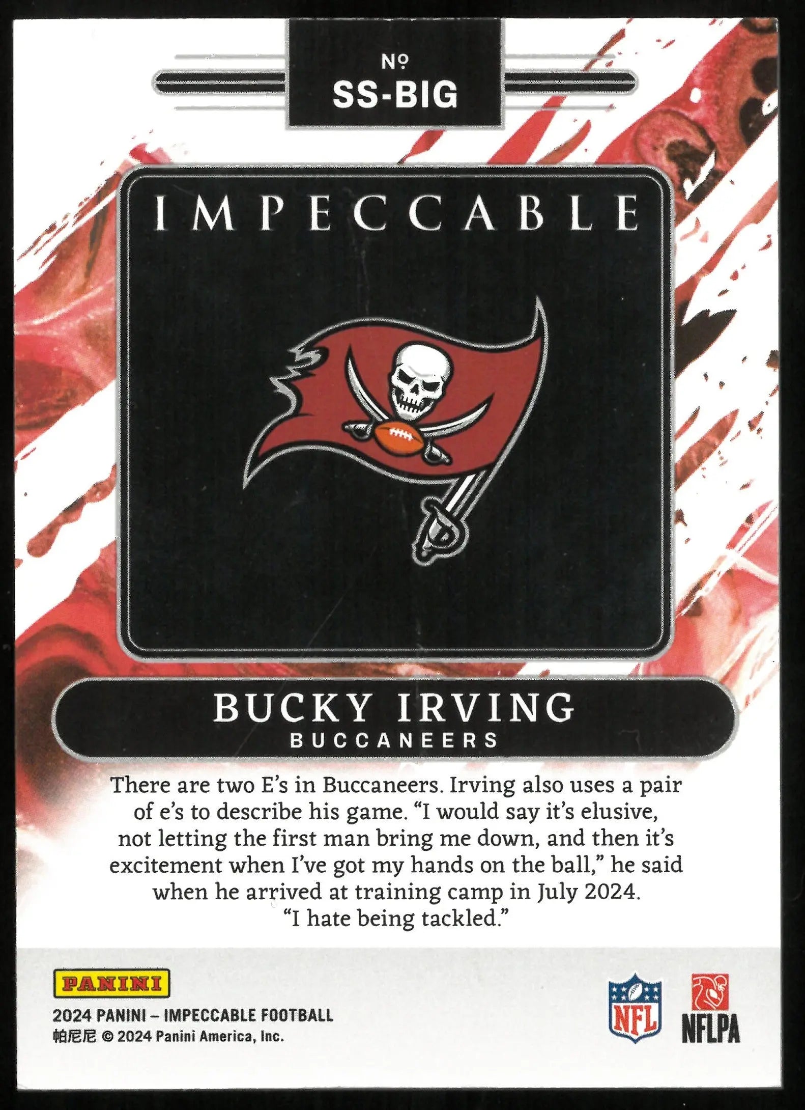 2024 Impeccable Football Bucky Irving Rookie Card 1 Troy Ounce Silver /25 - Limited Edition Collectible for Sports Memorabilia & Investment