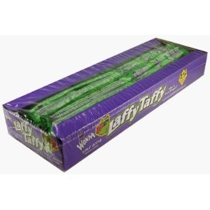 Sour Apple Laffy Taffy Rope Candy - 24 Pack of Chewy Fruit Flavored Candy Ropes - Perfect for Halloween, Parties, and Snacking
