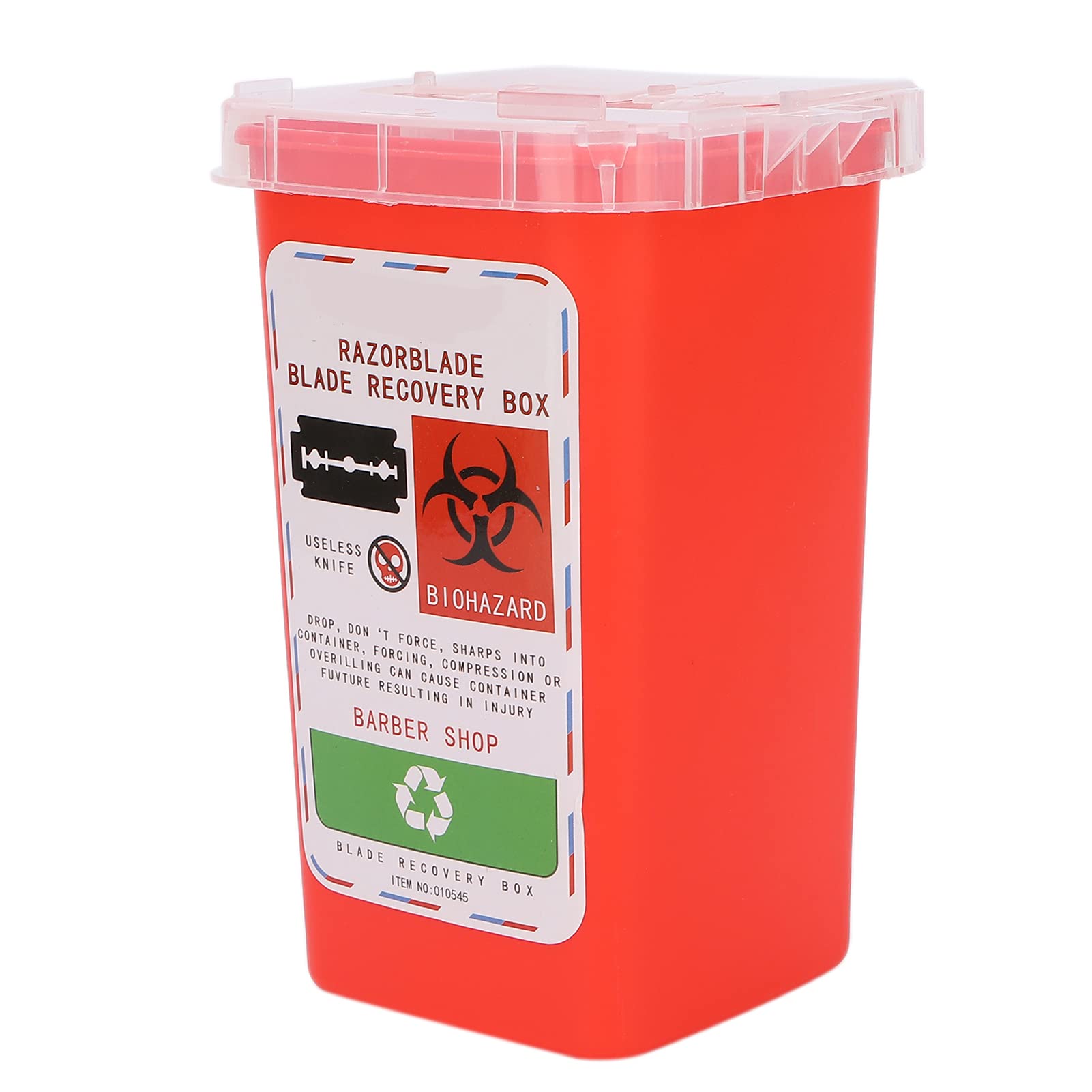 Professional Sharps Disposal Container for Barber Shops & Salons - Safe Razor Blade Disposal Box (Red) | Ideal for Hair Salons, Tattoo Studios & Medical Facilities