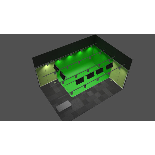 Curved Large Commercial Cyclorama Infinity Cove Backdrop & Frame Kit V2 - Chroma Key Green Screen for Professional Photography & Video Studio (Special Order) - Perfect for YouTube, TikTok, and Live Streaming Backgrounds