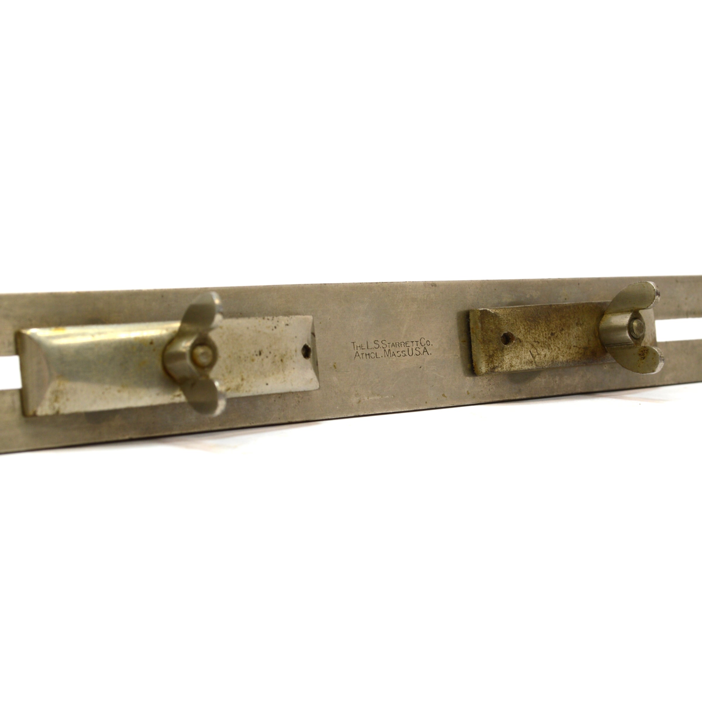 Vintage Starrett #110 Adjustable Stair Gauge - Rare 18 Gauge Nickel Plated Fence Tool for Woodworking & Staircase Construction