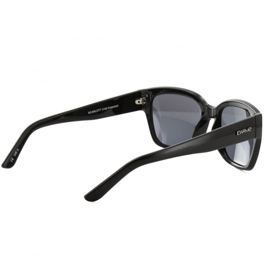 CARVE Scarlett Polarized Sunglasses for Women - UV Protection, Lightweight & Stylish Black Frame - Perfect for Driving, Beach & Outdoor Activities