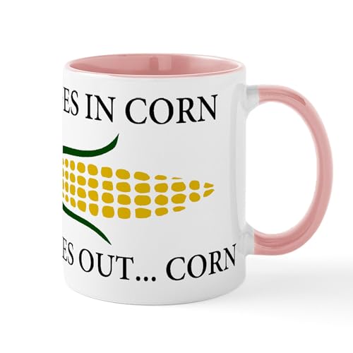 White/Pink Inside - Goes In Corn Mug