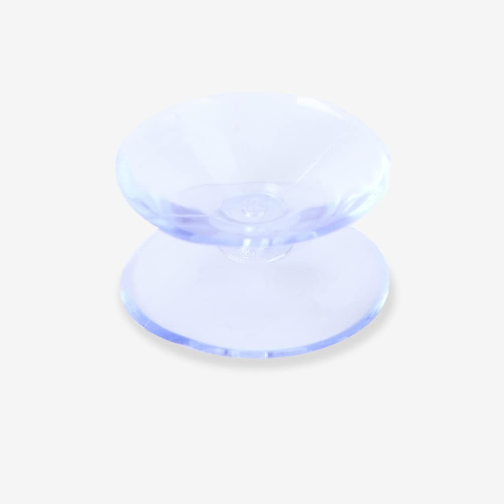 POPETPOP 50pcs Double-Sided Suction Cups - Strong Adhesive Glass Sucker Pads for Table, Window, Mirror - Ideal for Organizing Bathroom, Kitchen & Office Accessories