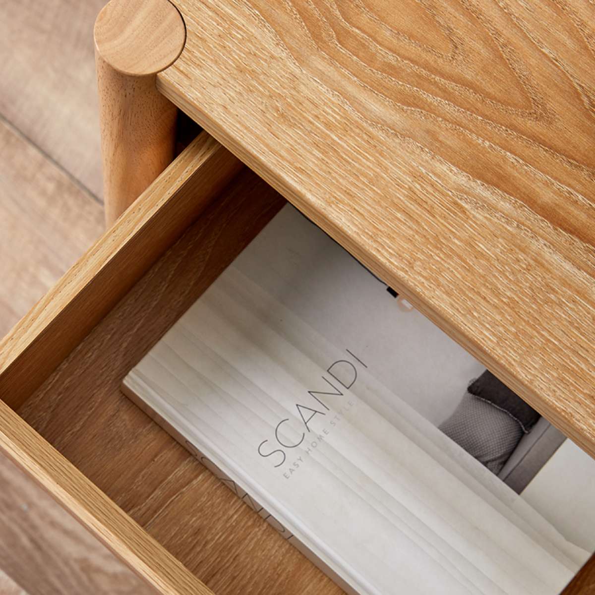 Modern Nightstand with USB Ports - Blair Bedside Table for Bedroom, Living Room, or Office - Stylish End Table with Storage Shelf