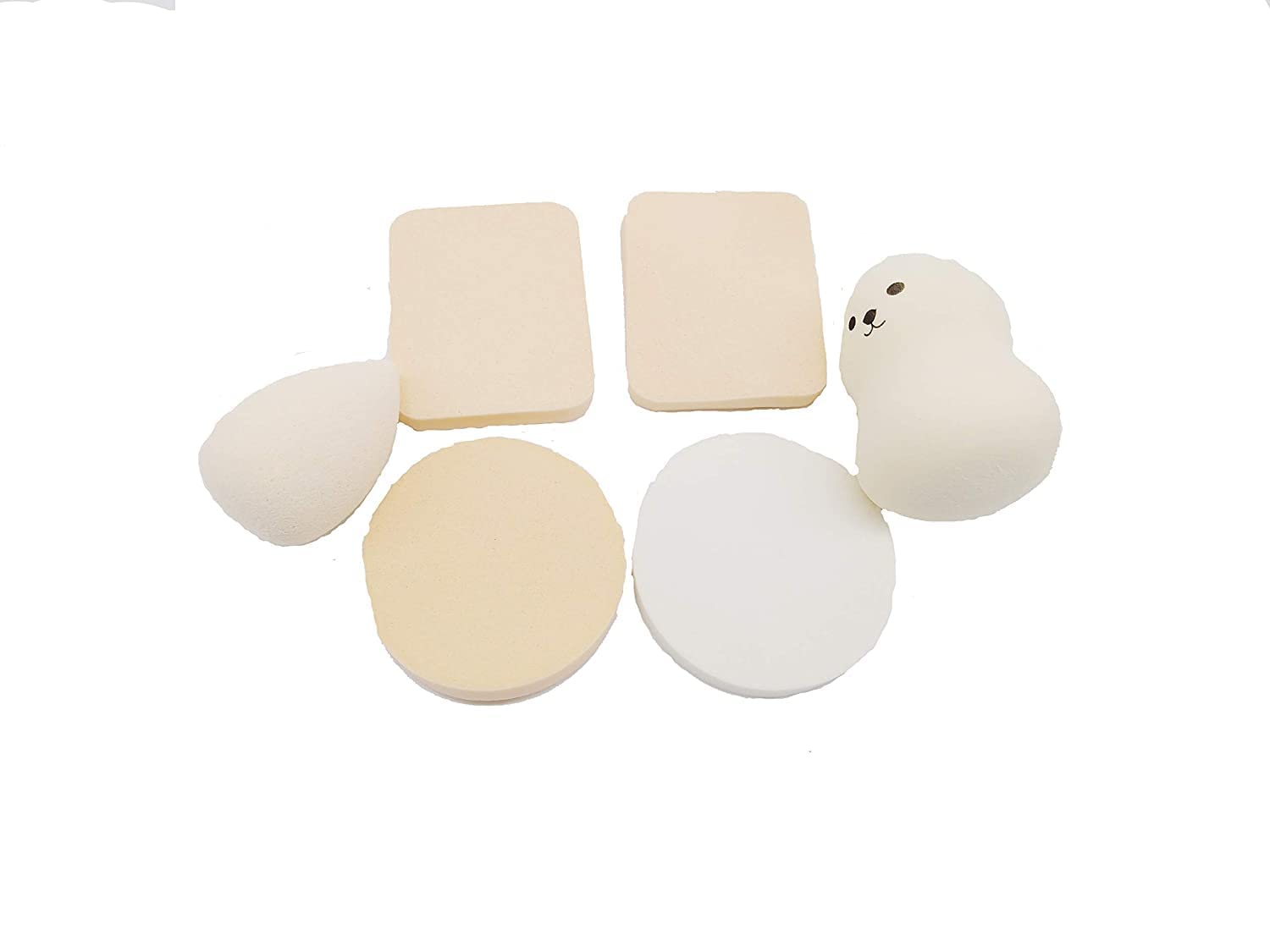 Premium Beauty Sponge Set - Latex-Free Makeup Blender for Flawless Application - 6 Pcs