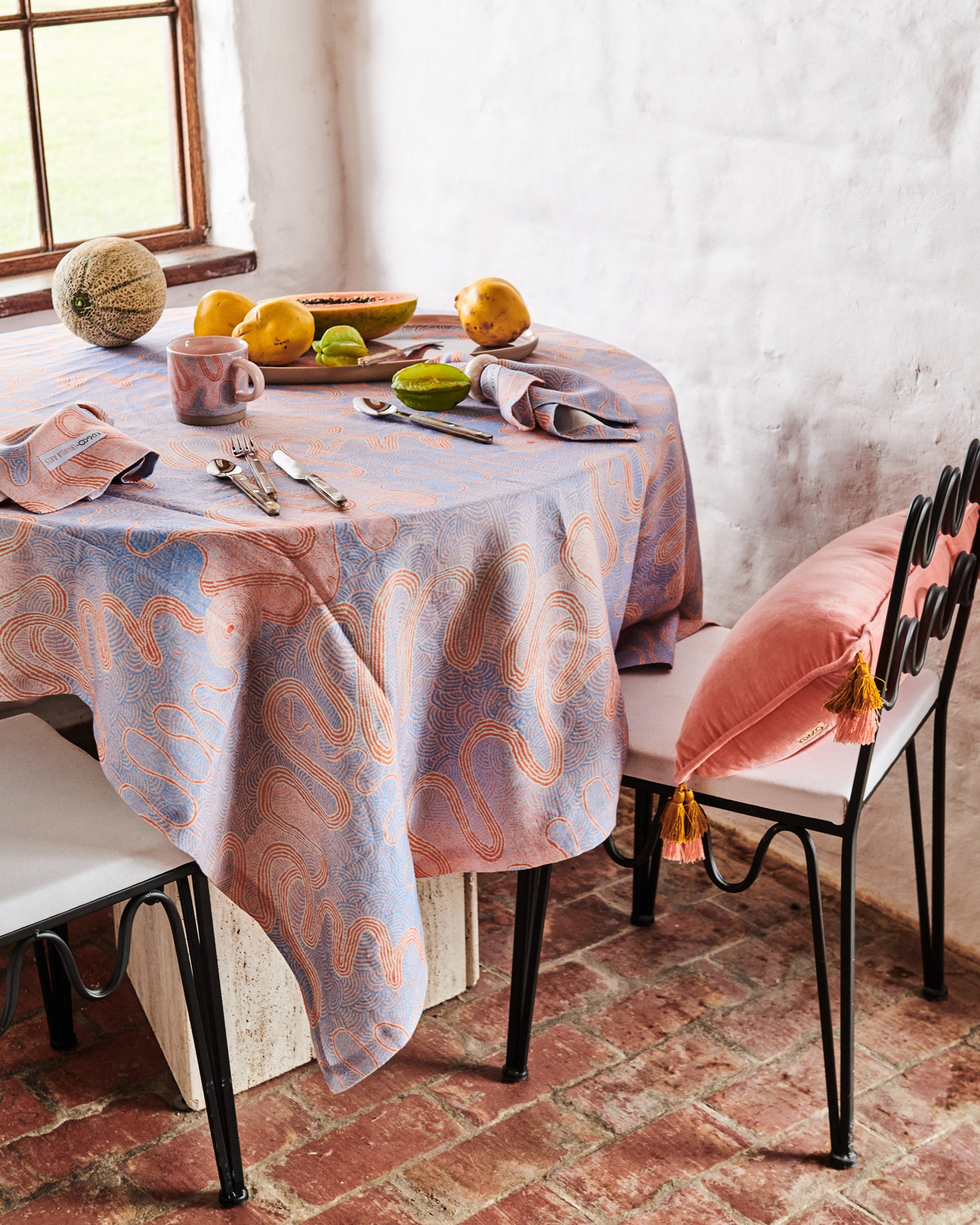 Premium Kalaya Ngura Rectangular Linen Tablecloth - Elegant Dining & Home Decor for Weddings, Parties & Everyday Use