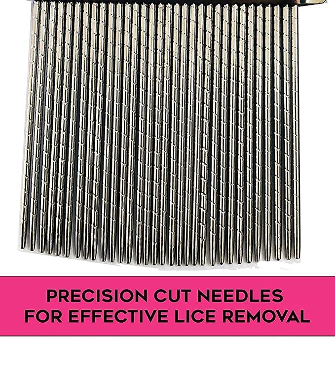 AFFLANO Stainless Steel Lice Comb for Head Lice & Egg Removal - Professional Nit Comb for Kids & Adults - Perfect for Home, School & Travel Use