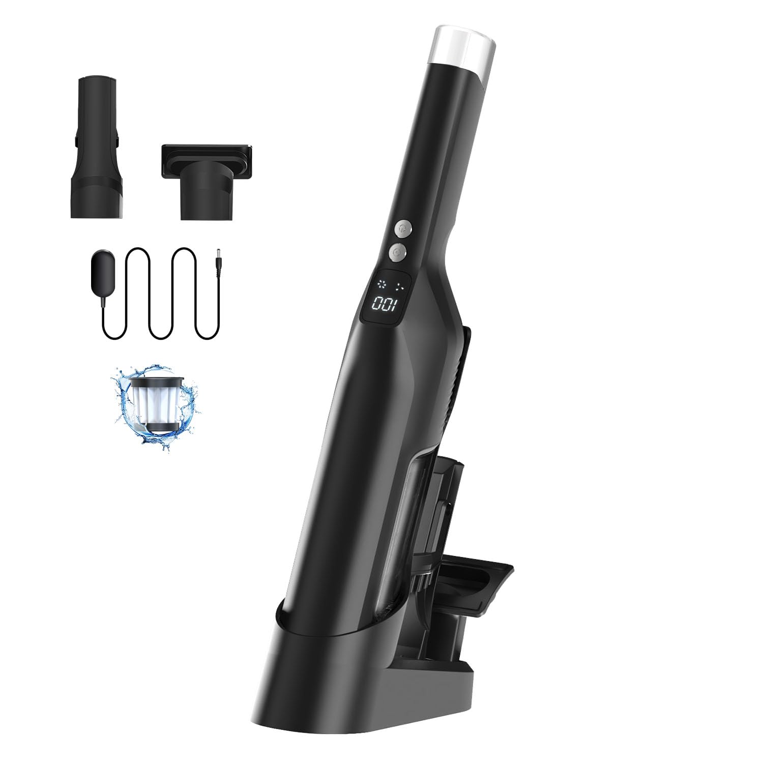 Cordless Handheld Vacuum 20KPa - Lightweight Portable for Home, Car & Pet Hair