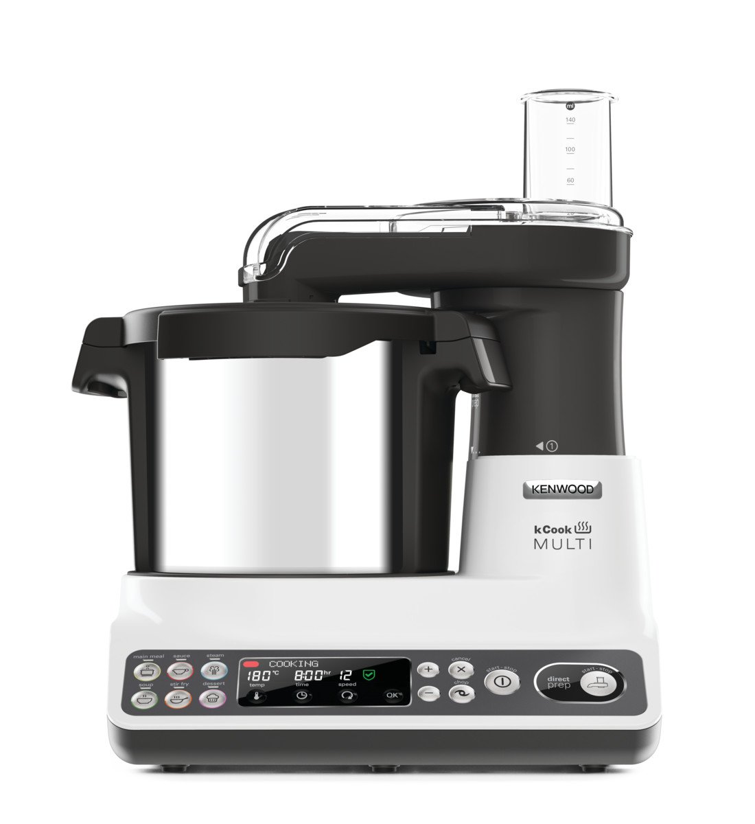 Kenwood Kcook Multi CCL401WH Smart Kitchen Robot - 5-in-1 Food Processor, Blender & Dough Maker (White/Black) | Perfect for Baking, Meal Prep & Healthy Cooking at Home