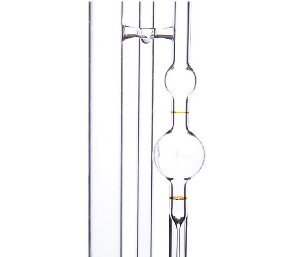 1835 Ubbelohde Viscometer - Glass Capillary Viscosity Meter (1.1-1.2mm) for Petroleum, Lubricants & Polymer Testing - Lab Equipment for Accurate Viscosity Measurement