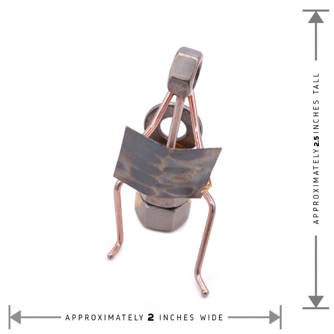 Handmade Metal Art Figurine - Unique Desk Accessory & Office Décor | Collector's Trophy, Boss Gift Idea | Perfect Plumber Gift & Bathroom Book Holder for Home & Office Use