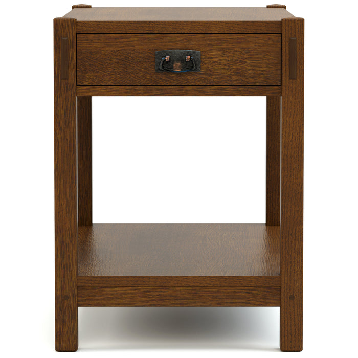 Chenango Side Table - Modern Wooden End Table with Storage Shelf for Living Room, Bedroom & Office - Perfect for Holding Lamps, Books & Decor