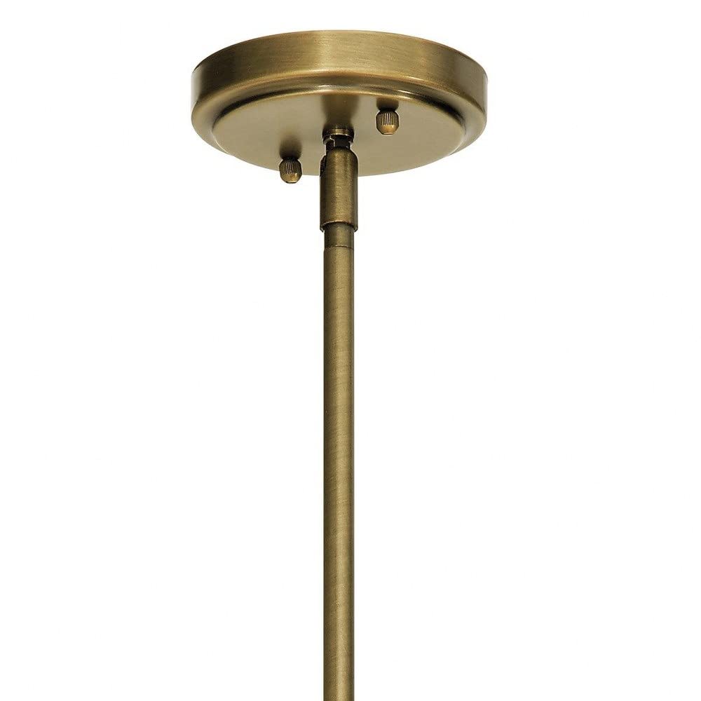 1 Light Contemporary Large Bell Shade Pendant Light Fixture with Champagne Glass in Olde Bronze Finish - Perfect for Dining Room, Kitchen Island, and Entryway Lighting