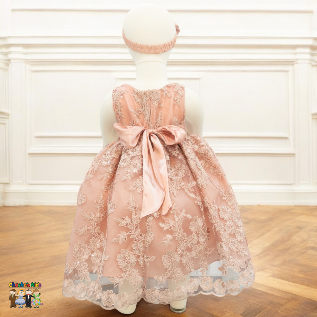 Elegant Baby Flower Girl Dress - D1616 for Weddings, Baptisms & Special Occasions | Soft Tulle & Lace Design