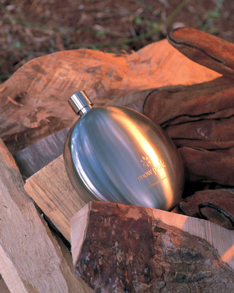 Premium Titanium Curved Flask - Lightweight, Durable & Leak-Proof Travel Water Bottle for Outdoor Adventures, Hiking & Camping