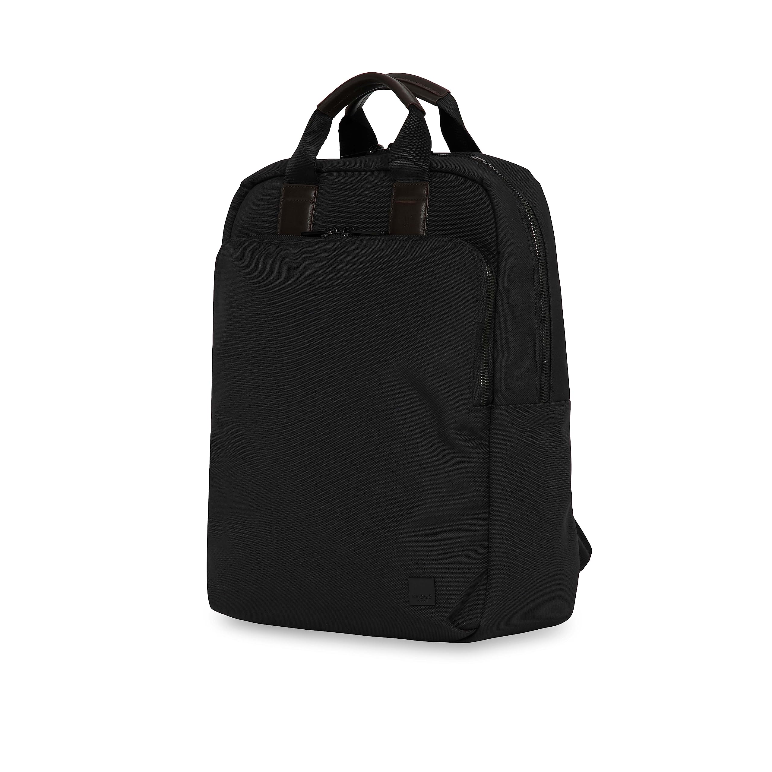 KNOMO James 16 Inch Waterproof Laptop Backpack for Men - Slim Business Briefcase & Travel Rucksack - Durable Casual Daypack for Work, Commuting & Air Travel - Black
